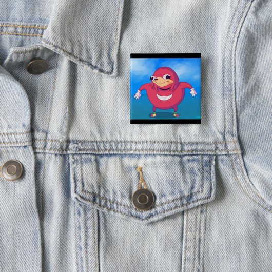 Ugandan Knuckles Meme Vierkante Button 5,1 Cm (In situ)
