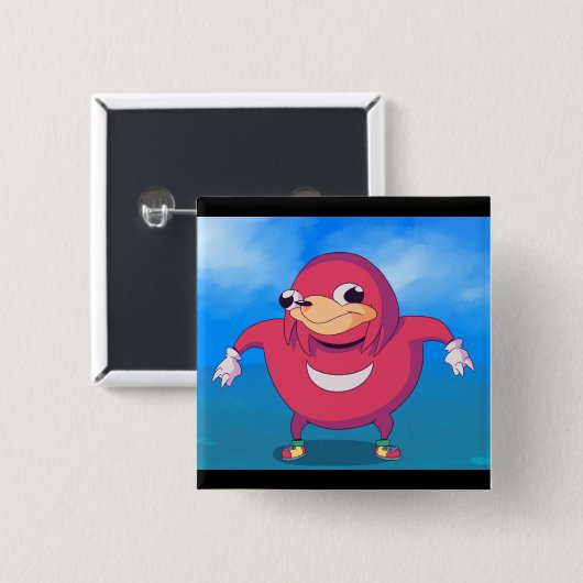 Ugandan Knuckles Meme Vierkante Button 5,1 Cm (Voorkant /achterkant)