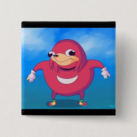 Ugandan Knuckles Meme Vierkante Button 5,1 Cm (Voorkant)