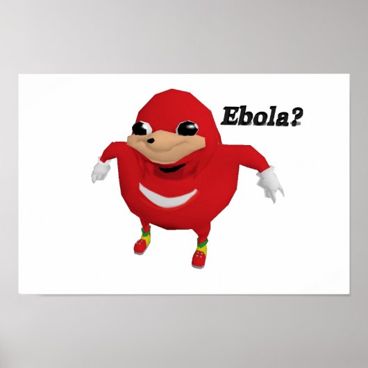 Ugandan Knuckles Warrior Poster (Voorkant)