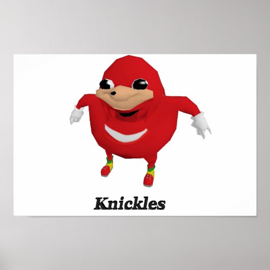 Ugandan Knuckles Warrior Poster (Voorkant)