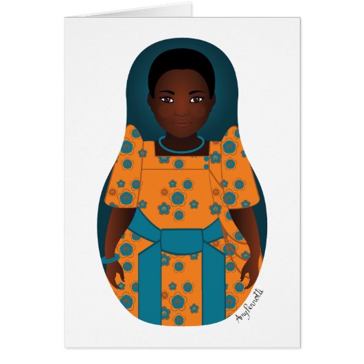 Ugandan Matryoshka Kaart (Voorkant)