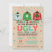 Ugandedag kerstfeest met Sweater Kraft Holiday Kaart (Voorkant)