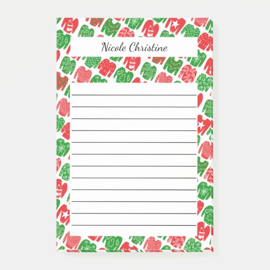 Ugandee kerstkeukens Cute XMas CUSTOM Notitieblok Post-it® Notes (Voorkant)