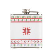 Ugandee kerstSweater Nordic Red Green Knit Name Heupfles (Achterkant)