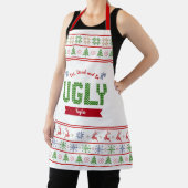 Ugandee kerstSweater Nordic Red Green Knit Name Schort (Insitu)