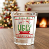 Ugandee kerstSweater Nordic Red Green Knit Name Shot Glas