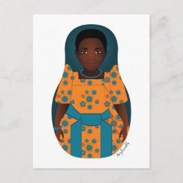 Ugandese Matryoshka-Briefkaart Briefkaart