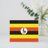ugandese vlag briefkaart (Staand voorkant)