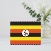 Ugandese vlag briefkaart (Staand voorkant)