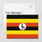 Ugandese vlag briefkaart (Voorkant / Achterkant)