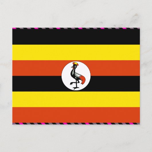 Ugandese vlag briefkaart (Voorkant)