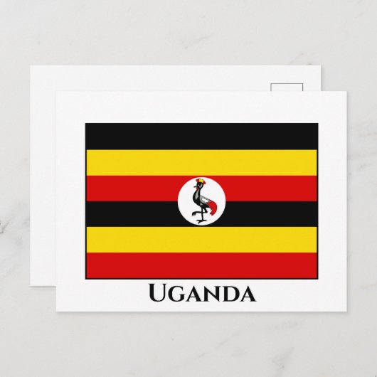 Ugandese vlag briefkaart (Voorkant / Achterkant)