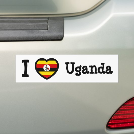 Ugandese vlag bumpersticker (Op auto)