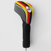 Ugandese vlag golfheadcover (Schuin)