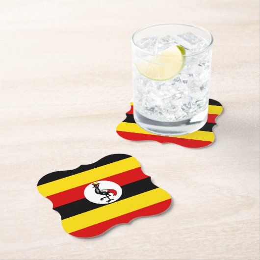 Ugandese vlag kartonnen onderzetters (Insitu)