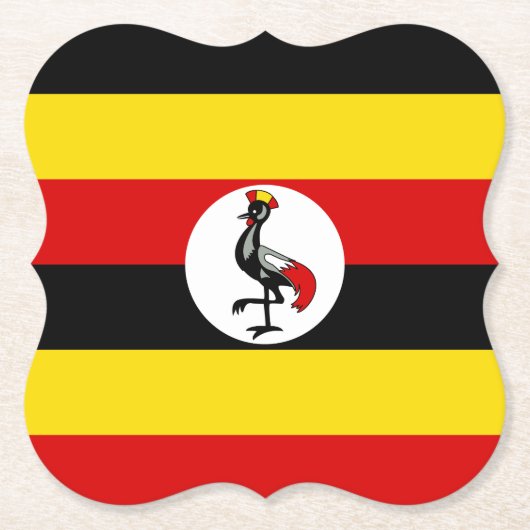 Ugandese vlag kartonnen onderzetters (Voorkant)