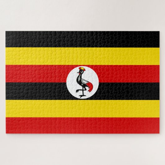Ugandese vlag legpuzzel (Horizontaal)