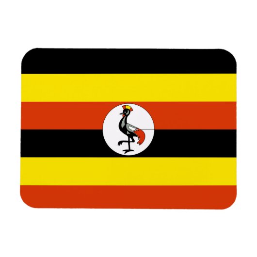 Ugandese vlag magneet (Horizontaal)