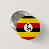 Ugandese vlag ronde button 3,2 cm (Voorkant /achterkant)