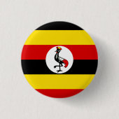 Ugandese vlag ronde button 3,2 cm (Voorkant)