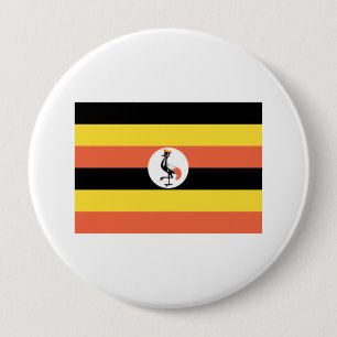 Ugandese vlag ronde button 4,0 cm