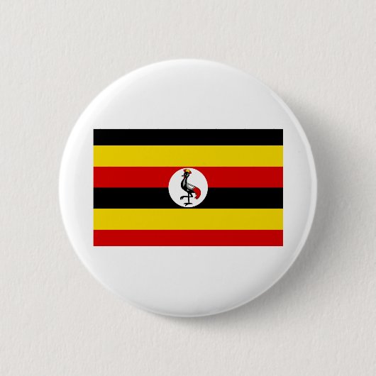 Ugandese vlag ronde button 5,7 cm (Voorkant)