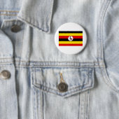 Ugandese vlag ronde button 5,7 cm (In situ)