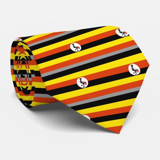 ugandese vlag stropdas (Opgerold)