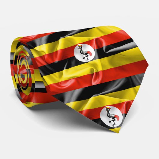 Ugandese vlag stropdas (Opgerold)