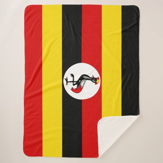 Ugandese vlag (Uganda) Sherpa Deken (Voorkant)