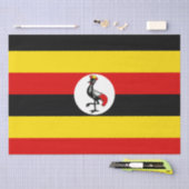 Ugandese vlag (Uganda) Tissuepapier (Craft)
