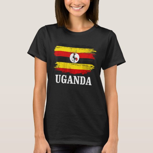 Ugandese vlag voor Uganda T-shirt (Voorkant)