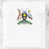 Ugandese wapenstilstand ronde sticker (Tas)