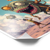 Uggly weird Alien illustratie Unieke kunst Foto Afdruk (Hoek)