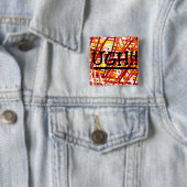 UGH-gezegde voor knoppen Vierkante Button 5,1 Cm (In situ)