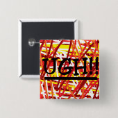 UGH-gezegde voor knoppen Vierkante Button 5,1 Cm (Voorkant /achterkant)