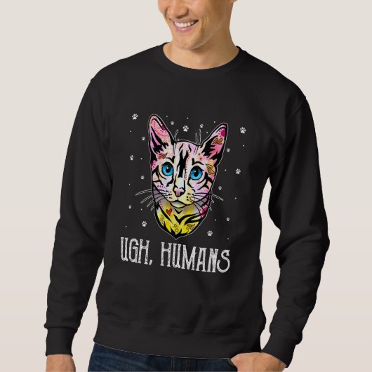 Ugh Humans Cat Introvert Kitten Antisocial Cat Mo Trui (Voorkant)