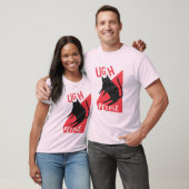 Ugh Mensen Zwart Kat T-shirt (Unisex)