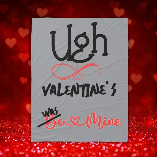 Ugh Valentijns - Was van mij op grijs | Fleece Deken