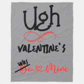 Ugh Valentijns - Was van mij op grijs | Fleece Deken (Voorkant)