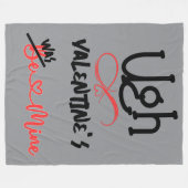 Ugh Valentijns - Was van mij op grijs | Fleece Deken (Voorkant (Horizontaal))
