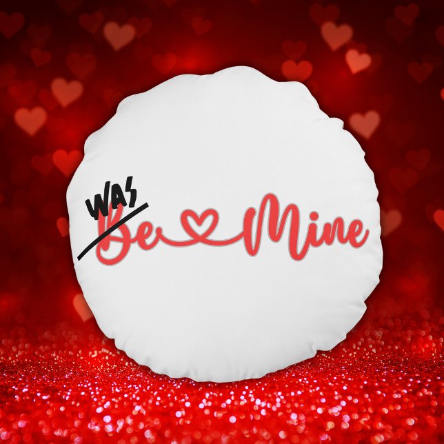 Ugh Valentijns - Was van mij op wit | Rond Kussen (Creator heeft geüpload)