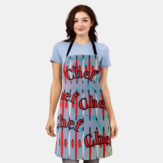 Ugly 60s Retro Futurism Fun Funny 1960s Chef Schort (Gedragen)