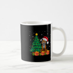 Ugly African Wild Santa Hat Christmas Lights Dog L Koffiemok