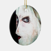 UGLY Angry Woman Keramisch Ornament (Rechts)