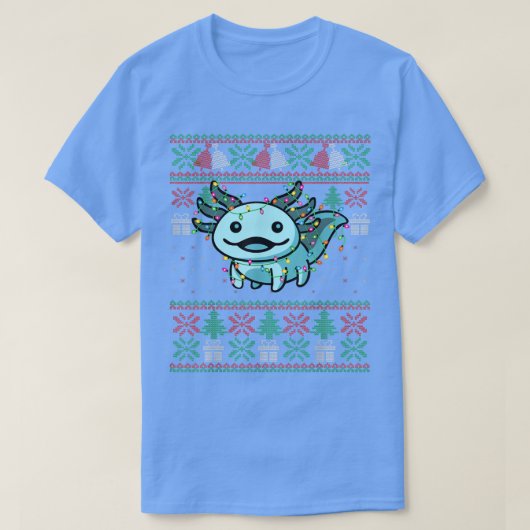 Ugly Anime KerstSweater Funny Cute Aolotl Lig T-shirt (Design voorkant)