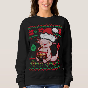 Ugly Anime KerstSweater Kawaii Axolotl Eating Trui
