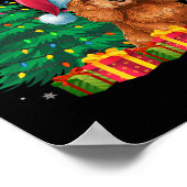 Ugly Apoo Santa Hat Christmas Lights Hondenliefheb Poster (Hoek)