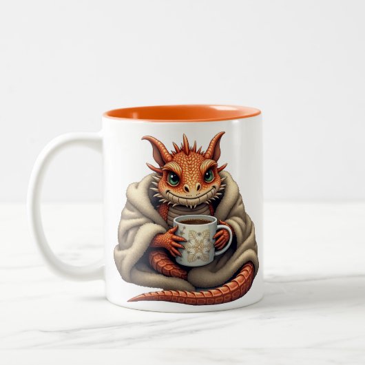 Ugly Bearded Dragon - Cozy Blanket & Coffee Lover  Tweekleurige Koffiemok (Links)